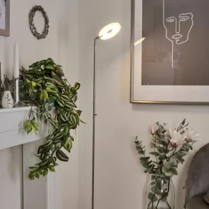 hofstein Lampadaire Umag LED Chrome, Nickel mat, 1 lumière* Lampes Modernes
