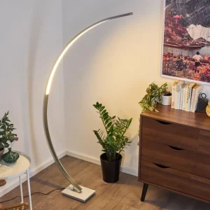 hofstein Lampadaire Uttorp LED Argenté, 1 lumière* Lampes Modernes