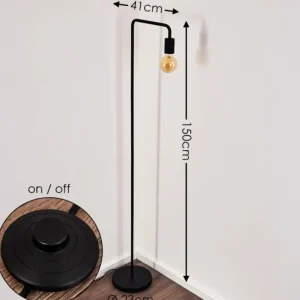 hofstein Lampadaire Valocolla Noir, 1 lumière* Lampes Modernes