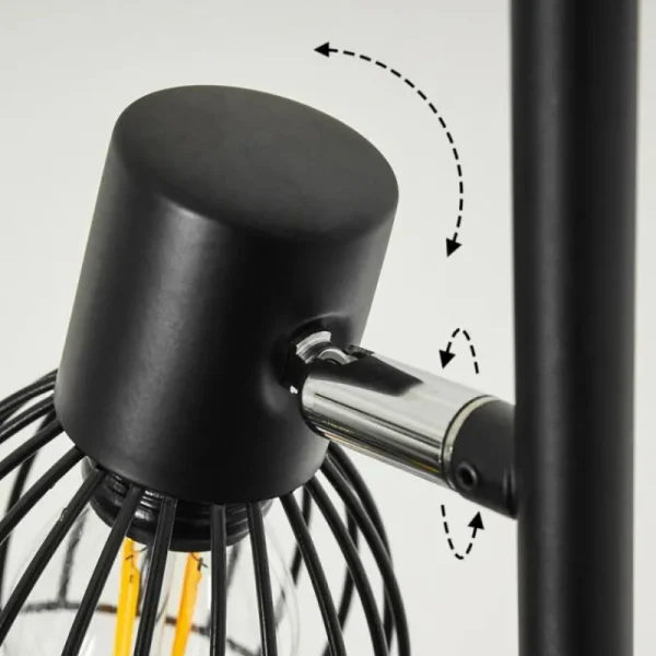 hofstein Lampadaire Verbania Noir, 3 lumières* Lampes Modernes
