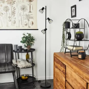hofstein Lampadaire Verbania Noir, 3 lumières* Lampes Modernes