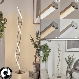 hofstein Lampadaire Wellington LED Acier inoxydable, 2 lumières* Lampes Modernes