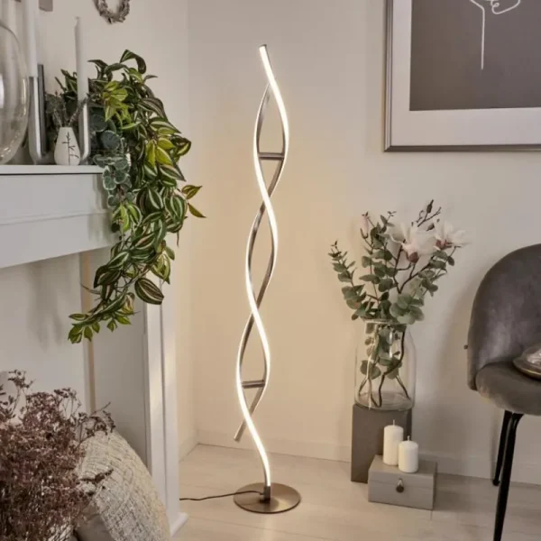 hofstein Lampadaire Wellington LED Acier inoxydable, 2 lumières* Lampes Modernes