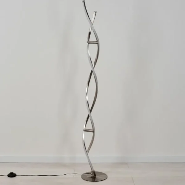 hofstein Lampadaire Wellington LED Acier inoxydable, 2 lumières* Lampes Modernes