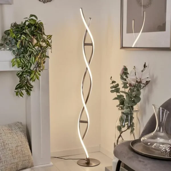 hofstein Lampadaire Wellington LED Acier inoxydable, 2 lumières* Lampes Modernes