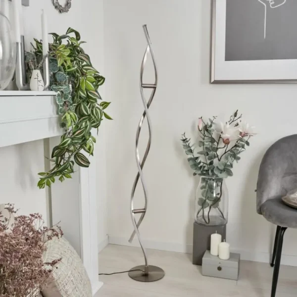 hofstein Lampadaire Wellington LED Acier inoxydable, 2 lumières* Lampes Modernes