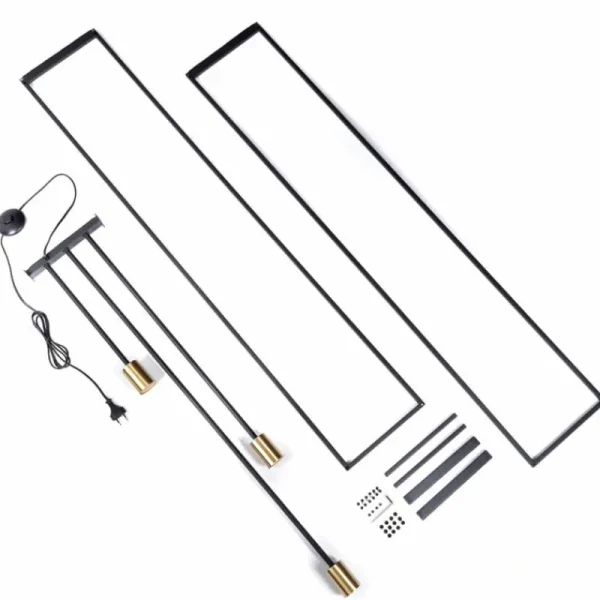 hofstein Lampadaire Woden Laiton, Noir, 3 lumières* Lampes Modernes