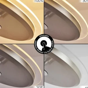 hofstein Lampadaire Wonsbek LED Nickel mat, 2 lumières* Lampes Modernes