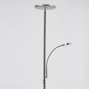 hofstein Lampadaire Wonsbek LED Nickel mat, 2 lumières* Lampes Modernes