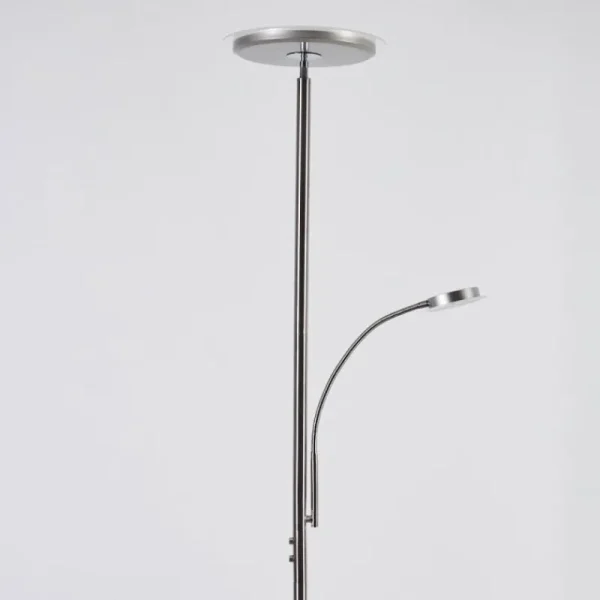 hofstein Lampadaire Wonsbek LED Nickel mat, 2 lumières* Lampes Modernes