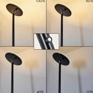hofstein Lampadaire Wonsbek LED Noir, 1 lumière* Lampes Modernes