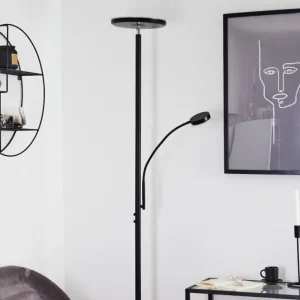 hofstein Lampadaire Wonsbek LED Noir, 2 lumières* Lampes Modernes