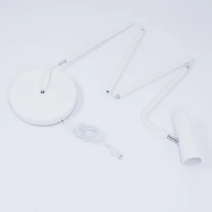 hofstein Lampadaire Zuoz Chrome, Blanc, 1 lumière* Lampes Modernes