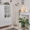 hofstein Lampadaire Zuoz Nickel mat, 1 lumière* Lampes Modernes