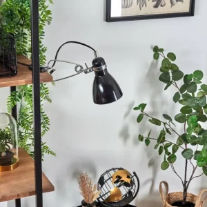 hofstein lampe â clipper Brienz Chrome, Noir, 1 lumière* Lampes Modernes