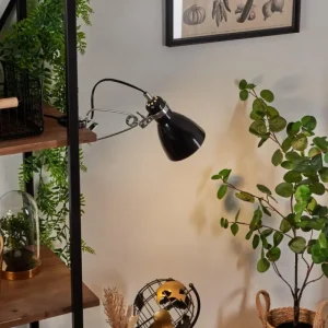 hofstein lampe â clipper Brienz Chrome, Noir, 1 lumière* Lampes Modernes