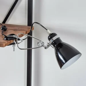 hofstein lampe â clipper Brienz Chrome, Noir, 1 lumière* Lampes Modernes