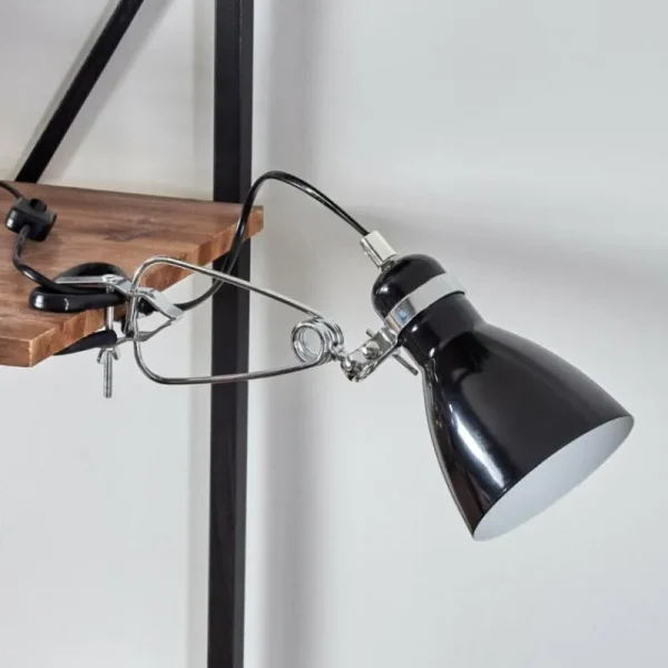 hofstein lampe â clipper Brienz Chrome, Noir, 1 lumière* Lampes Modernes