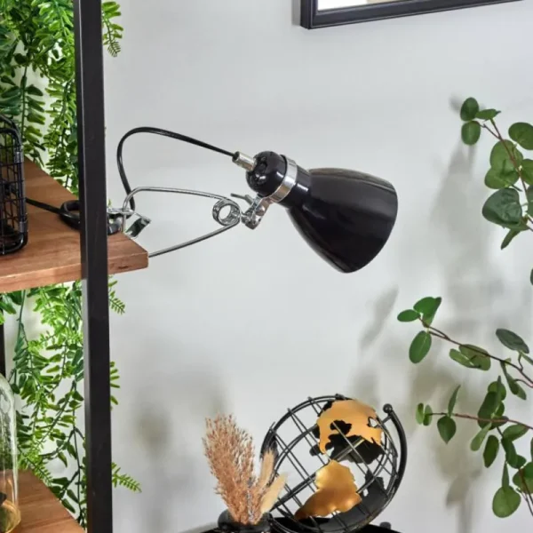 hofstein lampe â clipper Brienz Chrome, Noir, 1 lumière* Lampes Modernes