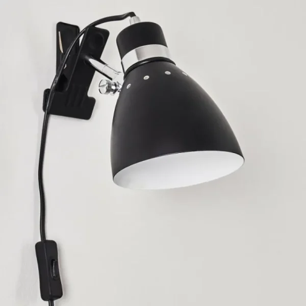 hofstein Lampe à pince Stranderott Chrome, Noir, 1 lumière* Lampes Modernes