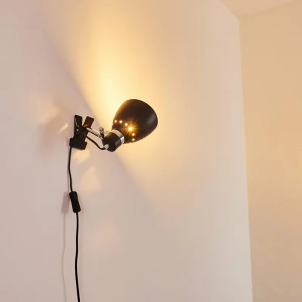 hofstein Lampe à pince Stranderott Chrome, Noir, 1 lumière* Lampes Modernes
