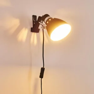hofstein Lampe à pince Stranderott Chrome, Noir, 1 lumière* Lampes Modernes