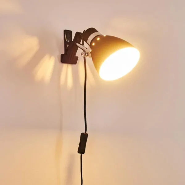 hofstein Lampe à pince Stranderott Chrome, Noir, 1 lumière* Lampes Modernes