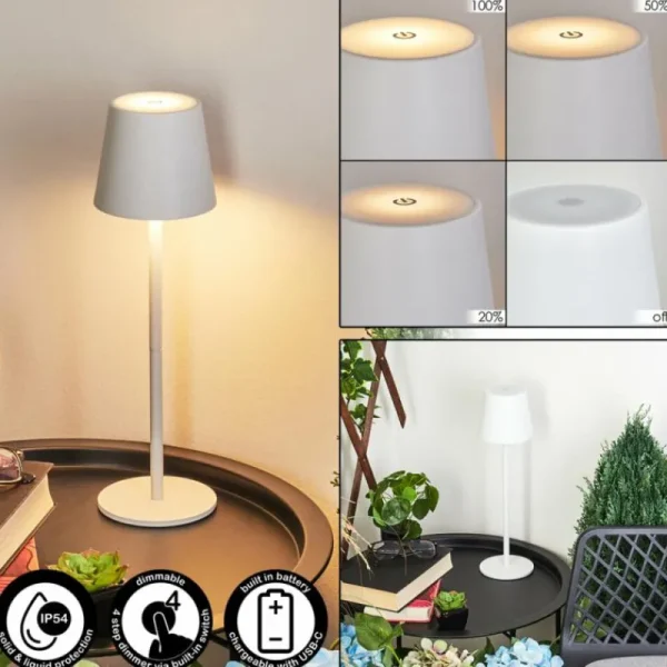 hofstein Lampe à poser Allen LED Blanc, 1 lumière* Lampes Modernes