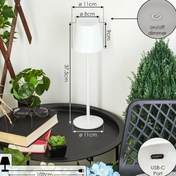 hofstein Lampe à poser Allen LED Blanc, 1 lumière* Lampes Modernes