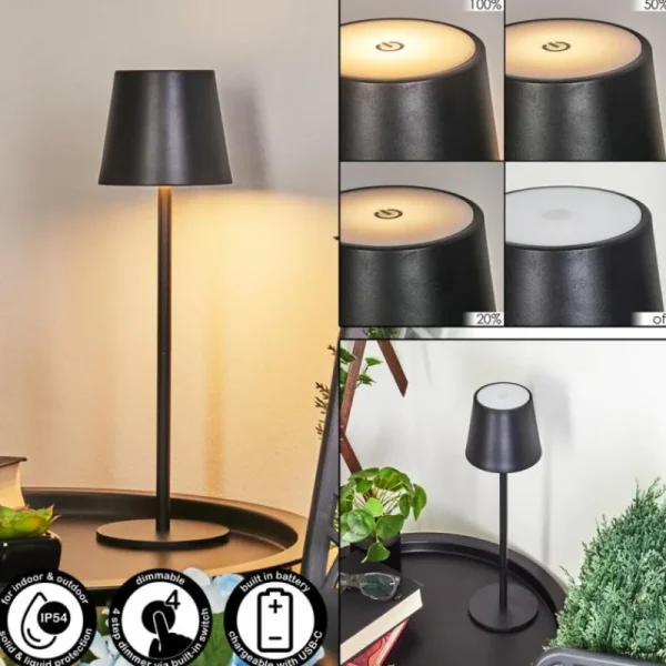 hofstein Lampe à poser Allen LED Noir, 1 lumière* Lampes Modernes