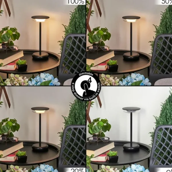 hofstein Lampe à poser Baigorrita LED Noir, 1 lumière* Lampes Modernes