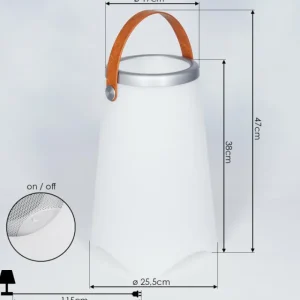 hofstein Lampe à poser Chilar LED Brun, Blanc, 1 lumière, Télécommandes, Changeur de couleurs* Lampes Modernes