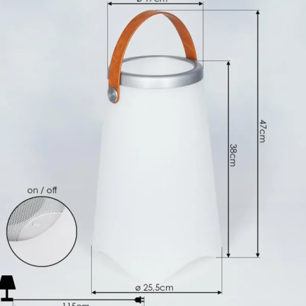 hofstein Lampe à poser Chilar LED Brun, Blanc, 1 lumière, Télécommandes, Changeur de couleurs* Lampes Modernes