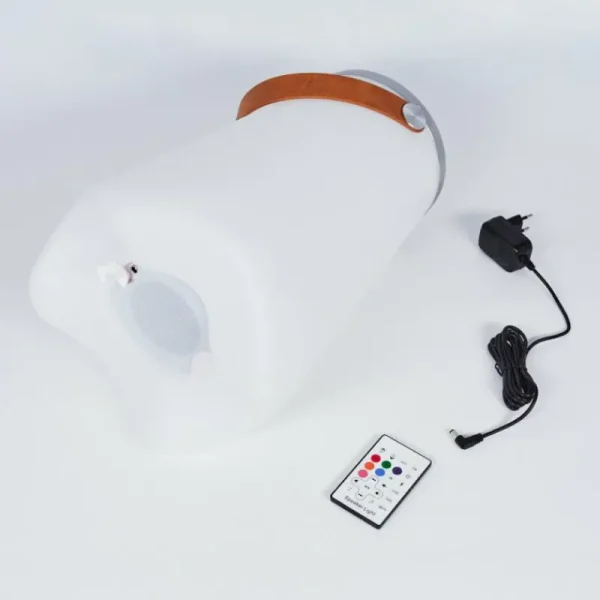 hofstein Lampe à poser Chilar LED Brun, Blanc, 1 lumière, Télécommandes, Changeur de couleurs* Lampes Modernes