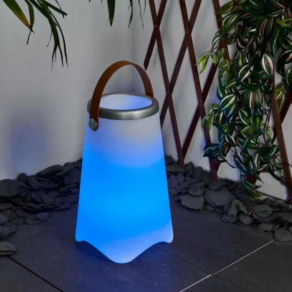 hofstein Lampe à poser Chilar LED Brun, Blanc, 1 lumière, Télécommandes, Changeur de couleurs* Lampes Modernes