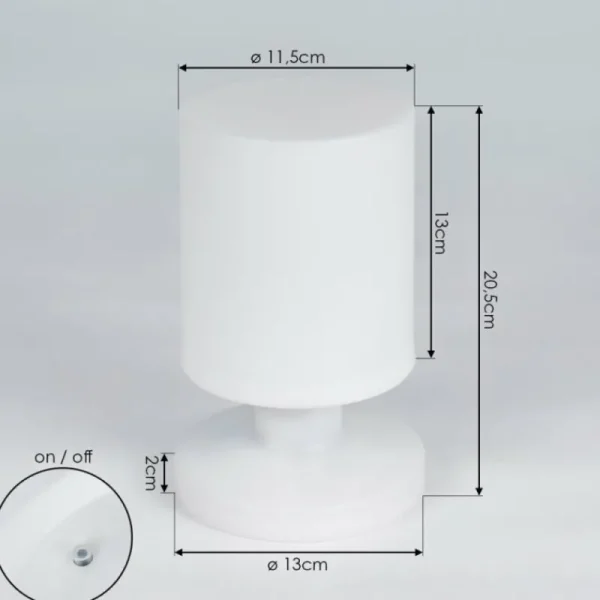 hofstein Lampe à poser Dulce LED Blanc, 1 lumière* Lampes Modernes