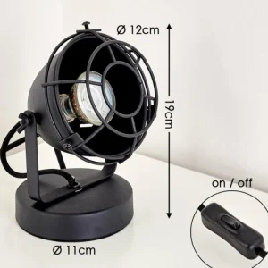 hofstein Lampe à poser Glostrup Noir, 1 lumière* Lampes Modernes
