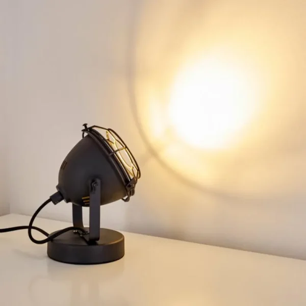 hofstein Lampe à poser Glostrup Noir, 1 lumière* Lampes Modernes
