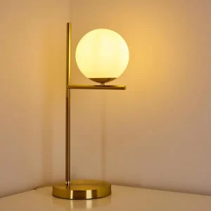 hofstein Lampe à poser Hogatza Laiton, 1 lumière* Lampes En Verre