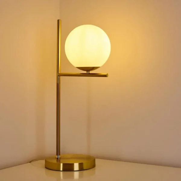 hofstein Lampe à poser Hogatza Laiton, 1 lumière* Lampes En Verre