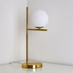 hofstein Lampe à poser Hogatza Laiton, 1 lumière* Lampes En Verre