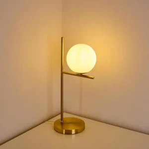 hofstein Lampe à poser Hogatza Laiton, 1 lumière* Lampes En Verre