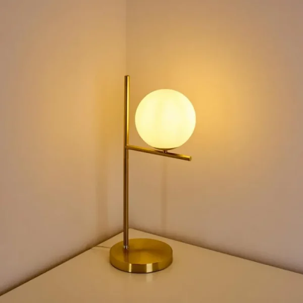 hofstein Lampe à poser Hogatza Laiton, 1 lumière* Lampes En Verre