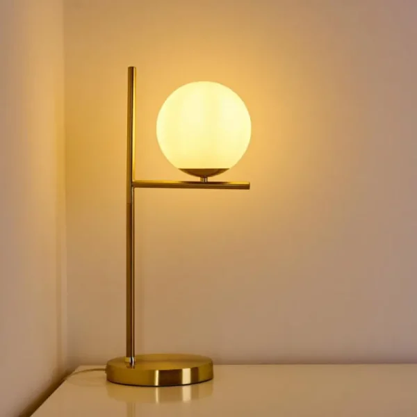 hofstein Lampe à poser Hogatza Laiton, 1 lumière* Lampes En Verre