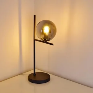 hofstein Lampe à poser Hogatza Noir, 1 lumière* Lampes En Verre