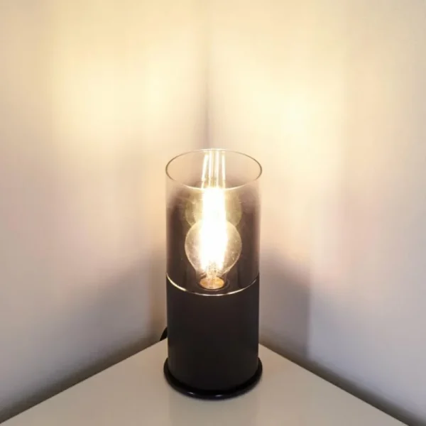 hofstein Lampe à poser Kuparuk Fumée, Noir, 1 lumière* Lampes Modernes