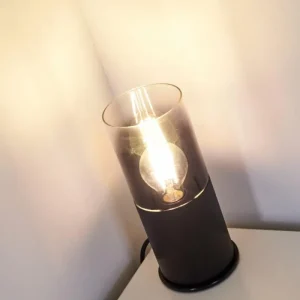 hofstein Lampe à poser Kuparuk Fumée, Noir, 1 lumière* Lampes Modernes