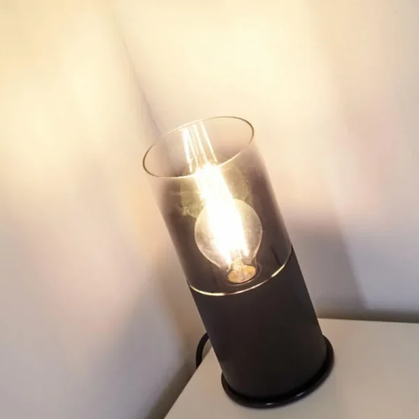 hofstein Lampe à poser Kuparuk Fumée, Noir, 1 lumière* Lampes Modernes