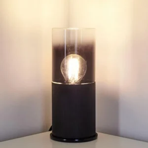 hofstein Lampe à poser Kuparuk Fumée, Noir, 1 lumière* Lampes Modernes