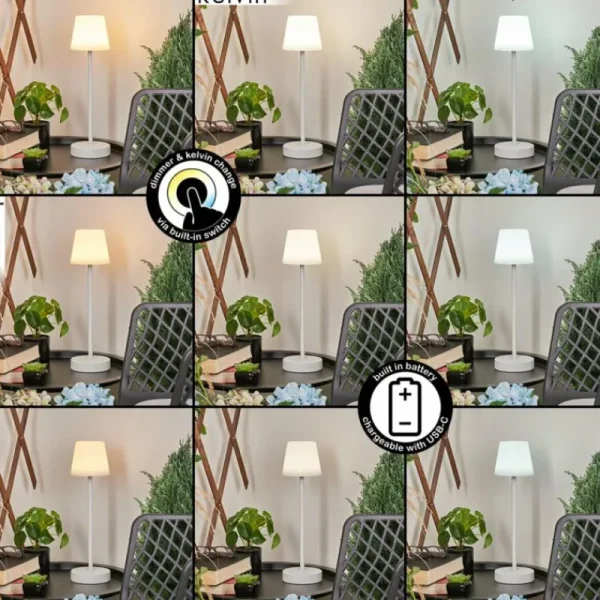 hofstein Lampe à poser Maza LED Blanc, 1 lumière* Lampes Modernes